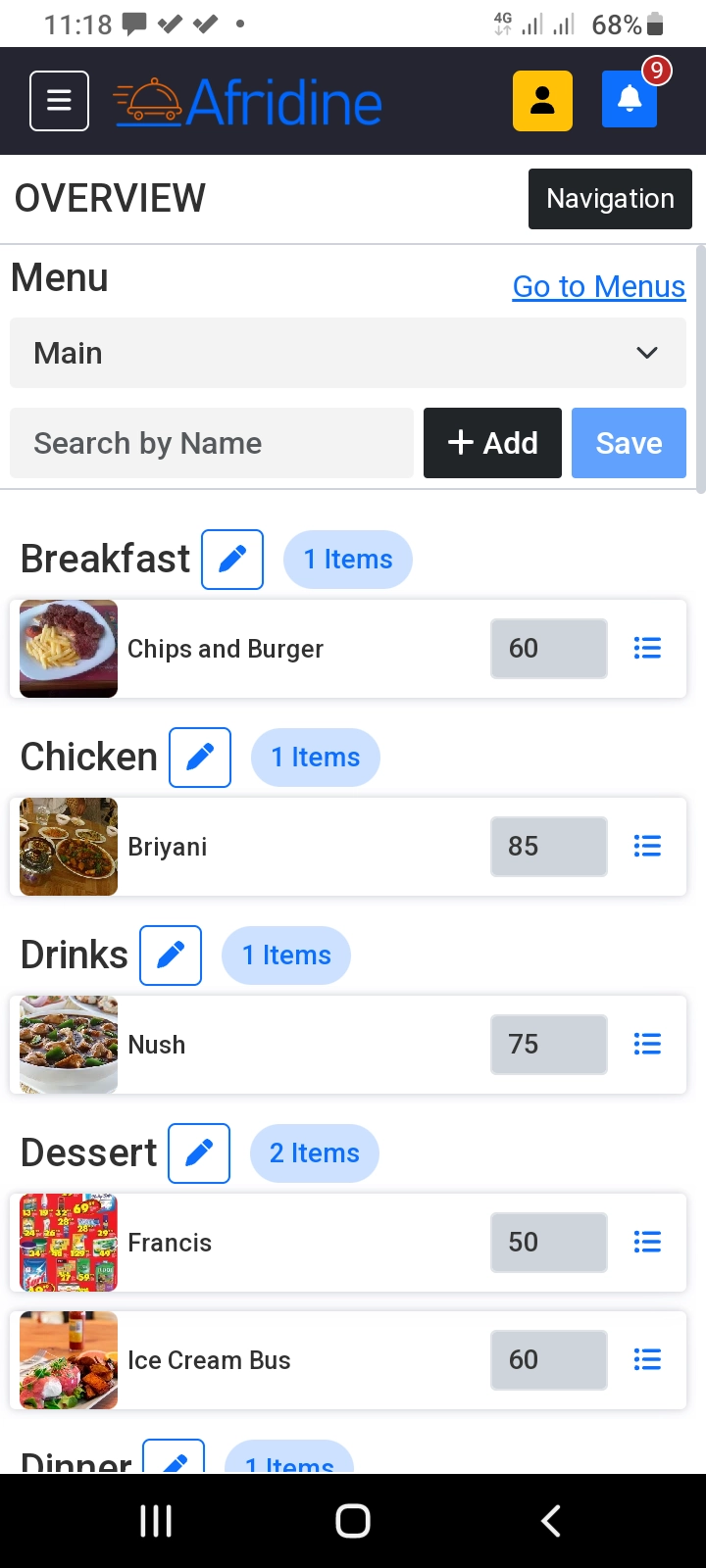 Mobile Menu
